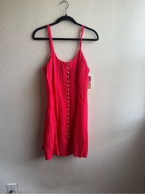 Vintage DBY red with white Polkadot mini dress NWT dead stock